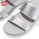 【FitFlop】OLIVE METALLIC RAFFIA SLIDES 金屬光格紋雙帶涼鞋-女(銀色) product thumbnail 5