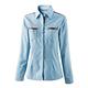 【ATUNAS 歐都納】女款保暖彈性長袖襯衫 A-S1219W 淺藍格 product thumbnail 2
