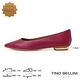 【TINO BELLINI 貝里尼】巴西進口尖頭素面平底鞋FWBT036-C(桃紅) product thumbnail 2