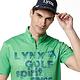 【Lynx Golf】男款吸濕排汗Lynx Spirit合身版抗UV網眼布料造型拉片短袖立領POLO衫-綠色 product thumbnail 7