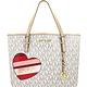 MICHAEL KORS HEARTS LOGO PVC愛心拼接設計托特包(大/白) product thumbnail 2