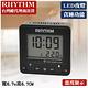 RHYTHM CLOCK 日本麗聲鐘 經典款溫度顯示居家辦公小型電子鐘(黑色)/6.7cm product thumbnail 4