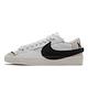 Nike 休閒鞋 Blazer Low 77 Jumbo 女鞋 經典款 大logo 皮革 麂皮 舒適 穿搭 白黑 DQ1470101 product thumbnail 2