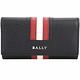 BALLY TALTOS 經典紅白條紋防刮皮革鑰匙包(黑色) product thumbnail 2