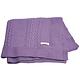 CELINE 品牌字母圖騰LOGO日本製麻花紋混喀什米爾披肩圍巾(紫色系) product thumbnail 2