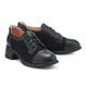 高跟鞋 MELROSE 復古紳士風異材質拼接綁帶高跟鞋－黑 product thumbnail 2