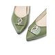 GREEN PINE質感方釦尖頭平底鞋綠色(00321106) product thumbnail 6