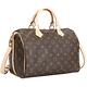 LV M41112 Speedy 30 經典Monogram兩用提包(咖啡色) product thumbnail 3