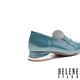 (季末換季出清)低跟鞋 HELENE SPARK 復古時髦金屬感白鑽樂福低跟鞋－藍 product thumbnail 4