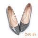 (換季出清美鞋)ORIN 壓紋皮面尖頭 女 高跟鞋 灰色 product thumbnail 4