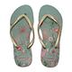 Havaianas 拖鞋 Slim Organic Flip Flops 女鞋 花卉 綠 金 哈瓦仕 夾腳拖 細帶 41328231809W product thumbnail 2