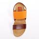WALKING ZONE 雙色鬆緊帶設計直套涼鞋-橘 product thumbnail 5