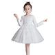【Baby童衣】白色長袖公主蕾絲蓬蓬裙 女童禮服 兒童花童洋裝 88985 product thumbnail 2