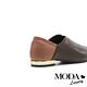 低跟鞋 MODA Luxury 內斂時尚雙色拼接羊皮尖頭低跟鞋－咖 product thumbnail 4