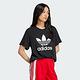 Adidas TRFL Tee Boxy [IU2422] 女 短袖 上衣 T恤 經典 三葉草 休閒 寬鬆 棉質 黑 product thumbnail 3