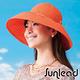 Sunlead 可塑型折邊款。日系寬圓頂寬緣輕量防曬軟帽 (橙橘色) product thumbnail 4