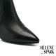 長靴 HELENE SPARK 極簡量感全真皮尖頭高跟堆堆長靴－黑 product thumbnail 5