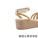 涼鞋 MELROSE 愜意編織交叉繫帶楔型高跟涼鞋－黃 product thumbnail 4