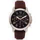 FOSSIL  羅馬優雅風計時的皮帶手錶(FS4813)-黑色面X咖啡色/44mm product thumbnail 2