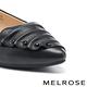 低跟鞋 MELROSE 美樂斯 沉穩典雅皺褶鉚釘全真皮尖頭低跟鞋－黑 product thumbnail 6