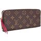 LV M60742 CLEMENCE 經典Monogram拉鍊長夾(咖啡色/內紫紅) product thumbnail 2