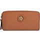 TORY BURCH WHIPSTITCH 經典LOGO全皮革拉鍊長夾-咖 product thumbnail 2