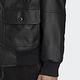 Adidas C L Jkt [HR8936] 男 皮革飛行外套 休閒 寬鬆 舒適 經典 穿搭 亞洲版 黑 product thumbnail 6