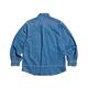 EDWIN 橘標 寬版厚磅牛仔長袖襯衫-男-石洗藍 product thumbnail 3