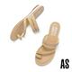 拖鞋 AS 時髦質感鏈條套趾全真皮楔型低跟拖鞋－米 product thumbnail 5