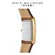 Daniel Wellington DW Bound 32x22mm 經典摩登棕色皮革方錶-白錶盤-香檳金框 product thumbnail 4