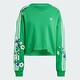 ADIDAS FLORAL SWEAT 三葉草 女長袖上衣-綠-IU2513 product thumbnail 3