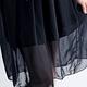 中大尺碼 2way素色荷葉鬆緊腰圍雪紡長裙-La Belleza product thumbnail 6