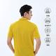 【遊遍天下】男款格紋領抗UV防曬濕排汗機能POLO衫GS1015芥黃 product thumbnail 4