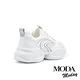 休閒鞋 MODA MODAY 復古運動風異材質牛皮老爹厚底休閒鞋－灰 product thumbnail 4