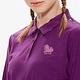 【Lynx Golf】女款吸濕排汗後背滿版愛心印花長袖POLO衫-深紫色 product thumbnail 4