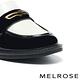 低跟鞋 MELROSE 時髦亮感金屬飾釦樂福低跟鞋－黑白 product thumbnail 6
