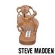 STEVE MADDEN UPON  經典真皮T字平底涼鞋-棕色 product thumbnail 5