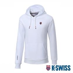 K-SWISS Terry Hoodie連帽上衣-男-白