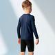 聖手牌 泳裝 深藍素面長袖抗UV防曬機能衣兒童泳裝 product thumbnail 6