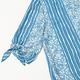 ILEY伊蕾 春風花漾條紋綁帶手袖雪紡上衣(藍色；M-XL)1231351402 product thumbnail 3