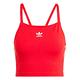 adidas 愛迪達 背心 女款 運動背心 慢跑 三葉草 3 S CROP TOP 紅 IN8379 product thumbnail 3