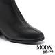 短靴 MODA MODAY 極簡時髦主義牛皮粗高跟短靴－黑 product thumbnail 6