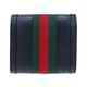 【GUCCI 古馳】719887 經典Ophidia系列GG LOGO織帶皮革飾邊中短夾(黑色) product thumbnail 2