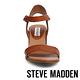 STEVE MADDEN-APRIL-真皮質感素面粗跟鞋-咖啡 product thumbnail 3
