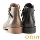ORIN 造型皮釦羊皮拉鍊短靴 可可 product thumbnail 5