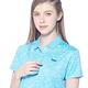【Lynx Golf】女款吸溼排汗機能羅紋領設計滿版水波圖樣印花短袖POLO衫-淺藍色 product thumbnail 5