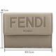 FENDI Roma 字母烙印小牛皮釦式短夾(灰色) product thumbnail 6