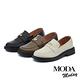 低跟鞋  MODA MODAY 復刻時尚牛油皮金屬便士樂福低跟鞋－棕 product thumbnail 7