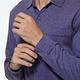 【Lynx Golf】男款歐洲進口布料純棉絲光襯衫式胸袋款長袖POLO衫-藍紫色 product thumbnail 8