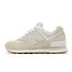 New Balance 休閒鞋 574 女鞋 米白 白 麂皮 拼接 緩震 經典 NB 運動鞋 WL574QB2-B product thumbnail 2